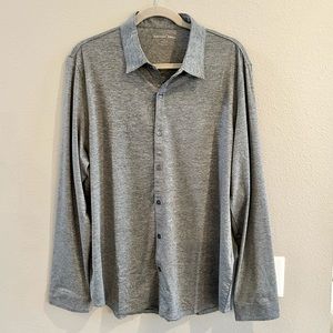 Men’s Large Zachary Prell Gray Performance Button Down Shirt